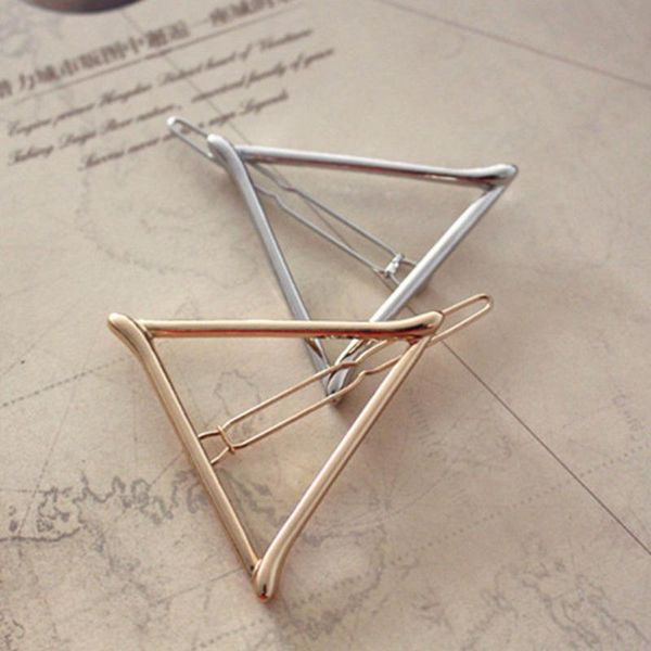 

hair clips & barrettes 1 piece color hairpin jewelry women fashion triangle clip for christmas gifts, Golden;silver