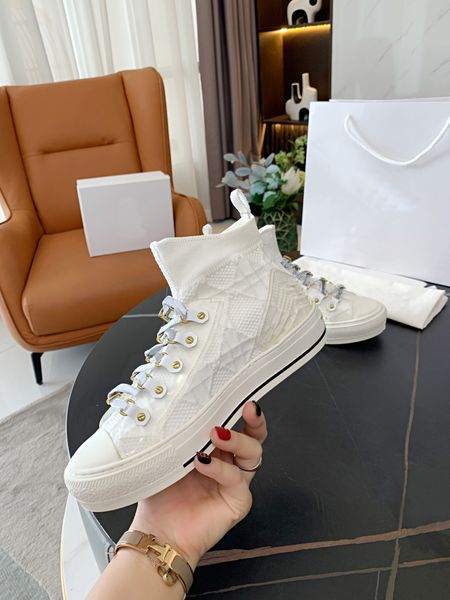 

women designer casual shoes embroidery printed alphabet canvas sneakers all-match brand stylist shoe mesh breathable oblique trainers, Black
