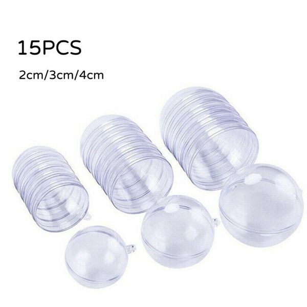

party decoration 15pcs clear ball baubles empty christmas tree ornament hanging pendant gift candy package
