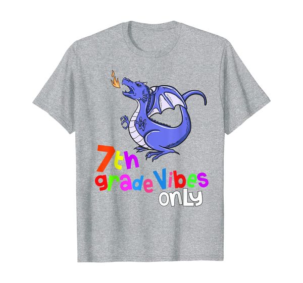 

back to school shirts 7th grade dragon lover mania 1st day t-shirt, White;black