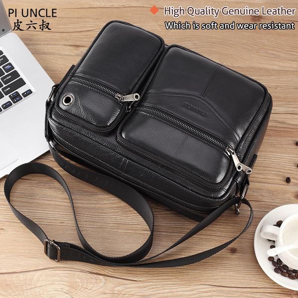 

briefcases vintage cowhide briefcase messenger bag men's genuine leather 11'' lapoffice business tote for document