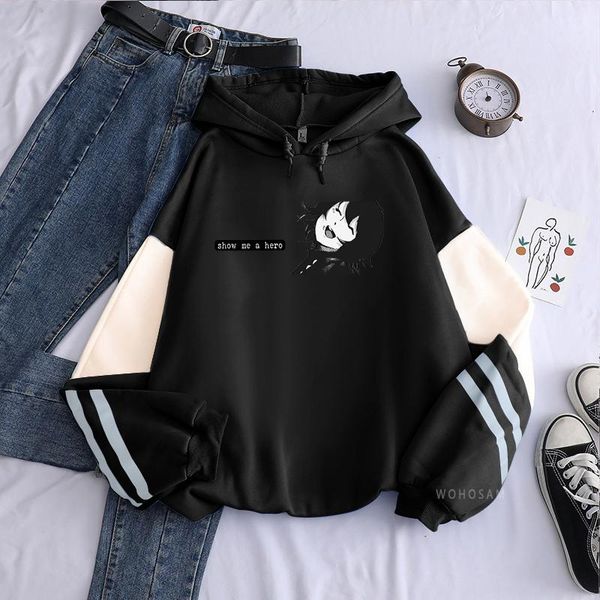 

men's hoodies & sweatshirts tokyo ghoul anime harajuku kawaii show me a hero juzo suzuya/rei manga streetwear women long sleeve winter, Black