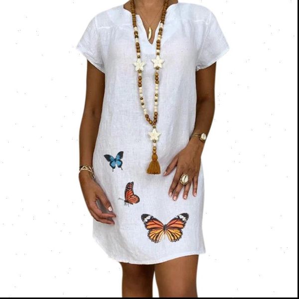 

loose butterfly plus size woman dress summer vestido ladies femme robe yellow vestidos white vestido de mujer, Black;gray