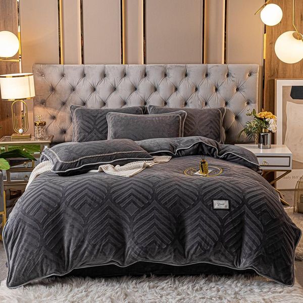 

bedding sets milk velvet cover duvet labeling set exotic large 4 pieces 220x240
