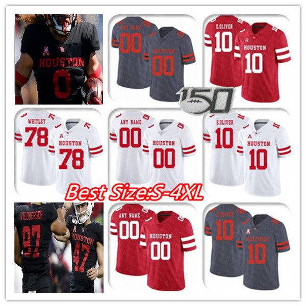 Houston Cougars Uh Football College Jersey Clayton Tune Ike Ogbogu Alton Mccaskill Ta'zhawn Henry Mulbah Carro Nathaniel Dell Christian