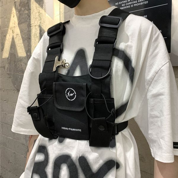 

evening bags men's/women's chest bag spring cool function tooling street hip-hop vest small backpack