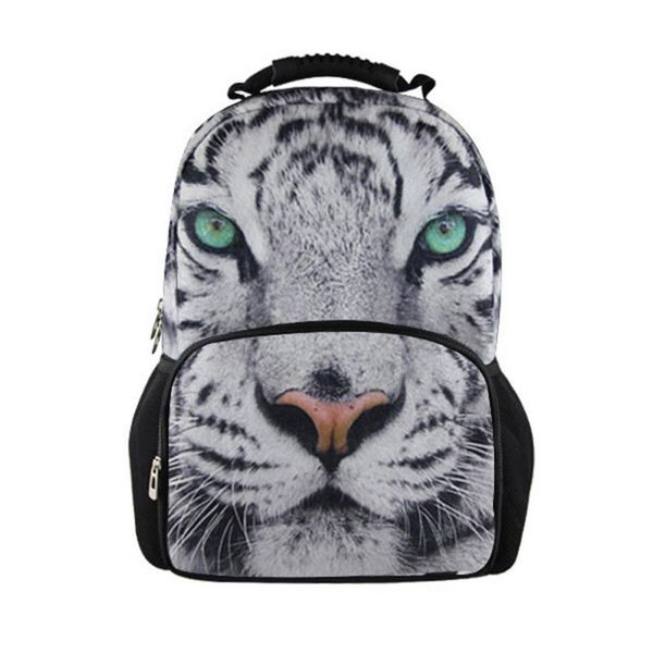 

backpack backpacks for teenage boys white tiger printing felt men travel shoulder bags, college fashion lapschool daypack