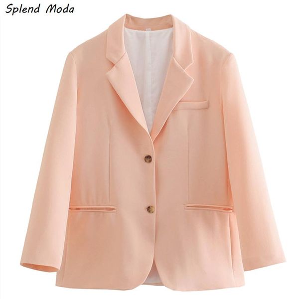 

women's suits & blazers splend moda spring autumn 2021 women korean casual suit single-breasted pocket fashion loose comfortable thin b, White;black