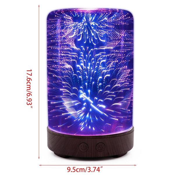 

humidifiers 193f essential oil diffuser humidifier 100ml glass aromatherpy diffusers 7 color led lights changing and waterless auto shut-off