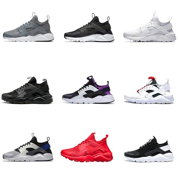 

fashion huarache run ultra men women running shoes gray red metallic black 1.0 triple gold court purple white huaraches sports sneakers size