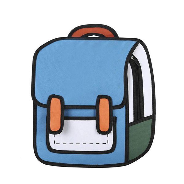 

backpack creative women 2d drawing cartoon school bag teenager girls daypack