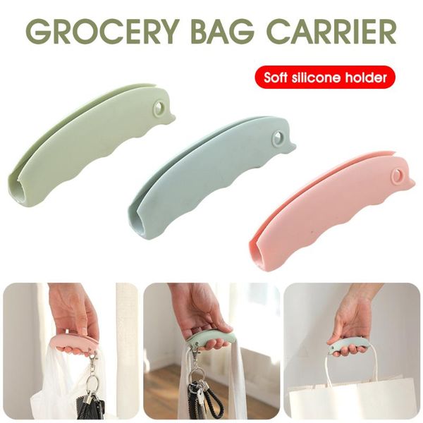 

hooks & rails silicone portable vegetable device labor saving shopping bag carry holder with keyhole handle comfortable grip protect hand to