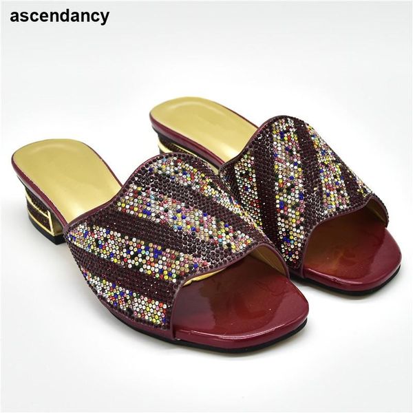 

dress shoes fashion 2021 platform pumps italian in women african wedding decorated with rhinestone, Black