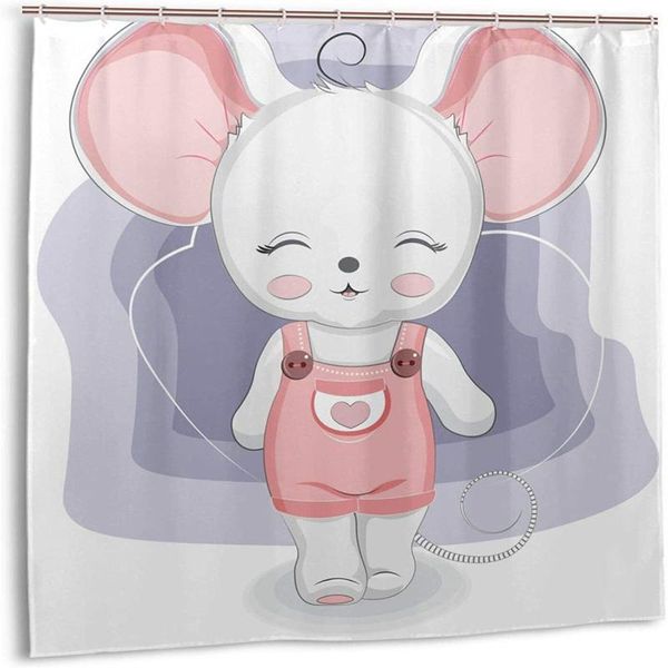

shower curtains mouse girl waterproof curtain, cartoon curtain