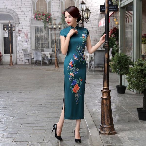 

ethnic clothing chinese traditional clothes long qipao for women, Red