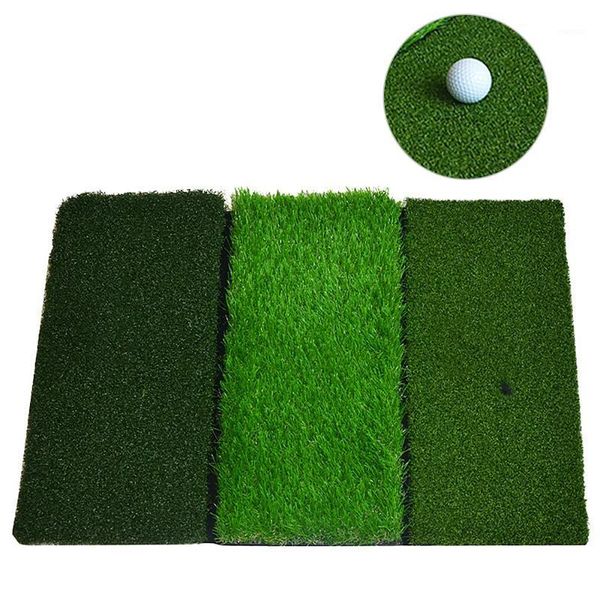 

golf training aids 3 in 1 61*43cm practice mat foldable artificial lawn nylon grass rubber tee backyard hitting durable pad1
