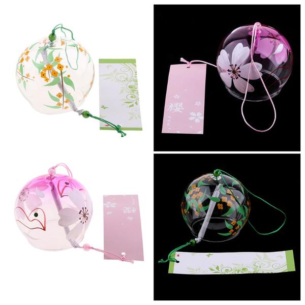 

decorative objects & figurines 2pcs japanese style glass wind chimes craft bells home decoration ornament