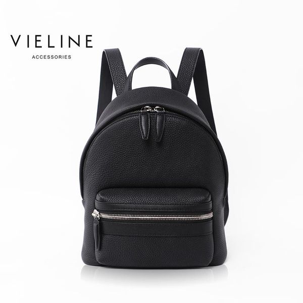 

backpack vieline, brand women genuine leather lady real backpack, schoolbag.
