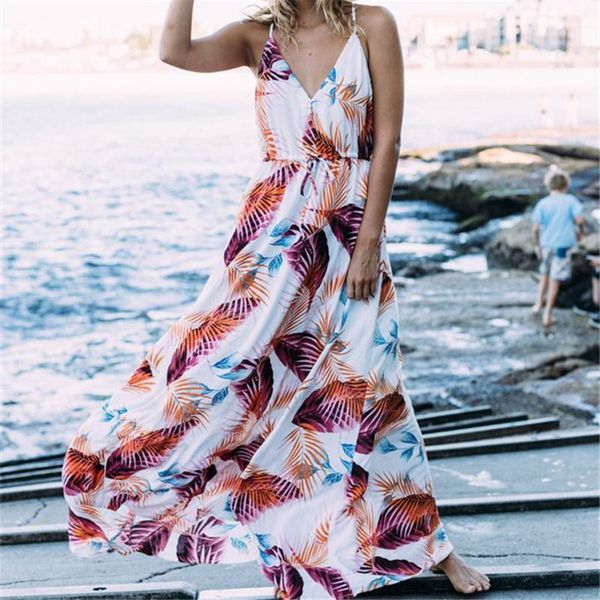 

women's swimwear robe de plage leaves printing v-neck bikini cover up swimsuit sleeveless saida praia tank dress plus size sarong beach, White;black