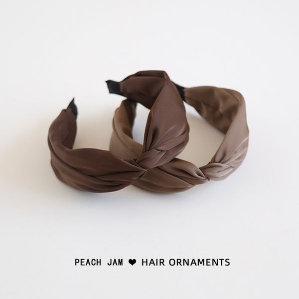 

autumn color satin wide edge hoop, hairpin, female face washing, Black;brown