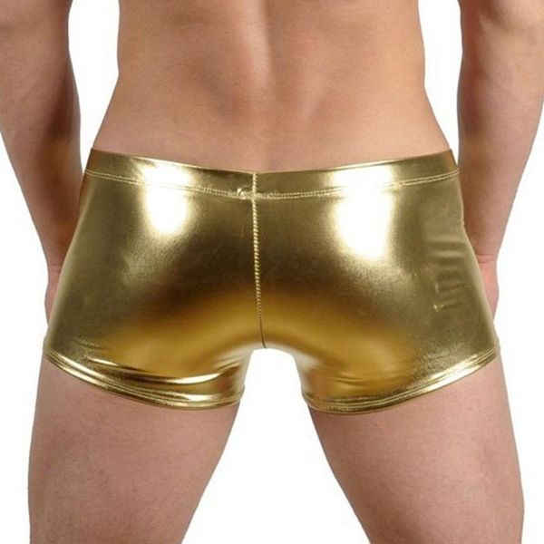

underpants men shiny boxers tether hologram elastic-waistband trunks fashion bottom shorts underwear comfy briefs nightclub pant, Black;white