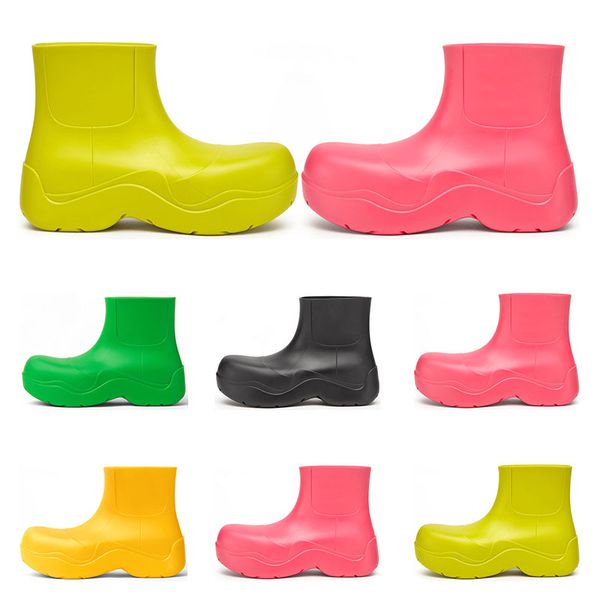 

chelsea boots womens candy solid colors pink black pistachio frost yellow red bule platform martin ankle boot round toes waterproof size 36-