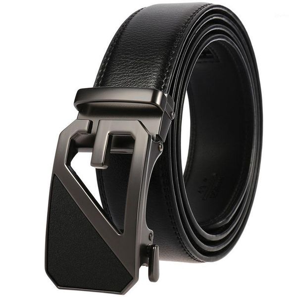 

belts design men's leather belt brand letter g automatic buckle ratchet strap for male men business gifts1, Black;brown