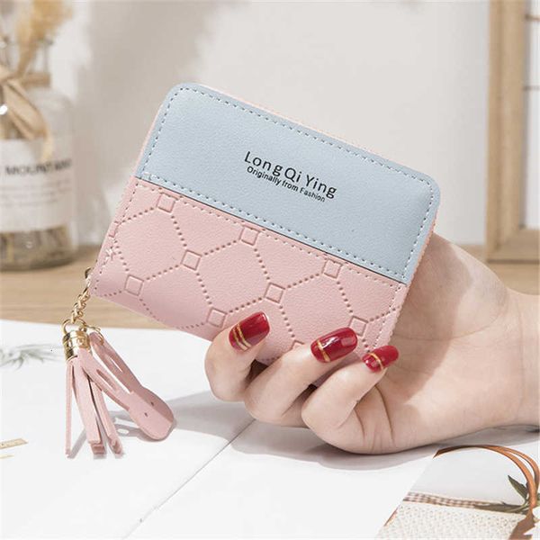 

women short portfolio letters small rits wallet soft portfolios nice rabbit simple cardholder red pink money bag, Red;black
