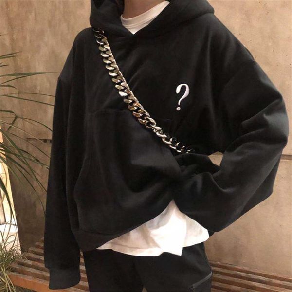 

embroidered hoodie interview point with hood women 1:1 black quality red wine isecret pullover com capuz c1tu