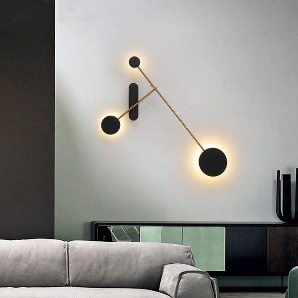 

living room wall lamps minimalist line bedside lamp for bedroom background wall lights for home black iron led decor lighting