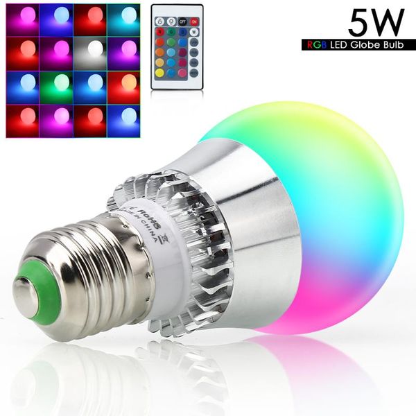 

bulbs e27 e14 rgb led lamp 5w 10w bulb with remote controller lampada light change colour indoor home lighting ac85-265v