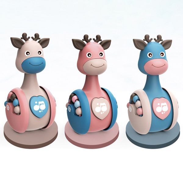 

1Pcs Baby Cute Sliding Deer Tumbler Toys Early Education Gift for Children Teether Toy Sliding Rattle Toys