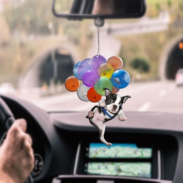 

interior decorations car pendant cute animal cat colorful balloon puppy hanging auto rearview mirror ornaments decoration accessories gifts