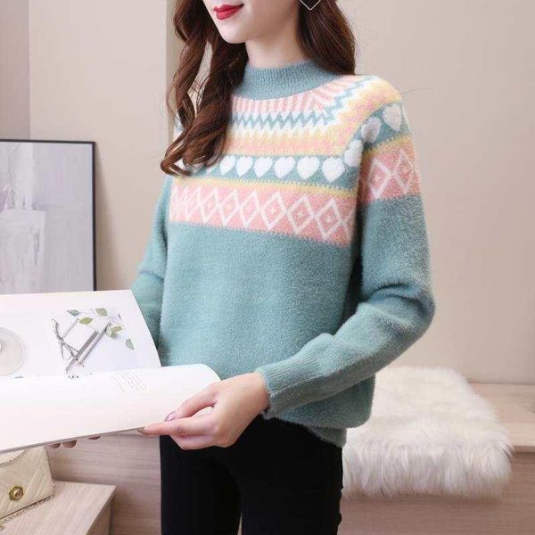 

women's sweaters 2021 ins women knit oul over out wear autumn winter, White;black