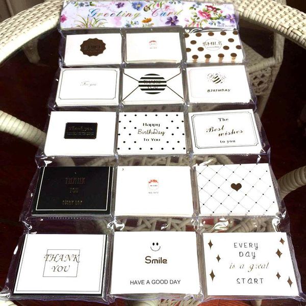 

greeting cards 2021 120 folding cards, korean creative small with holes, simple business messages, thank you card, holiday