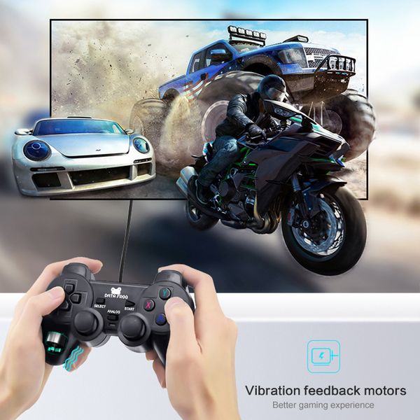

data frog wired usb game controller for pc computer lapjoystick gamepad with vibration for winxp/win7 8 10 gamepads