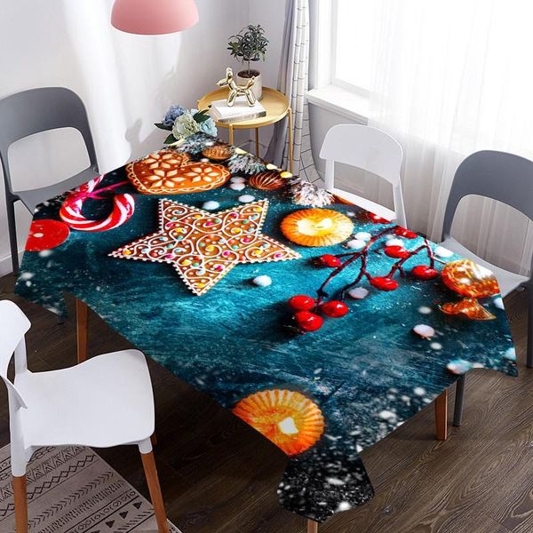 

table cloth christmas decoration print oxford fabric tablecloth waterproof thick rectangular wedding dining cover tea