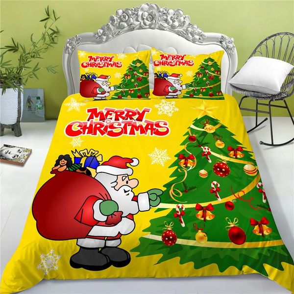

bedding sets 3d set santa claus christmas duvet cover  size for kids child comforter covers bedroom decoration