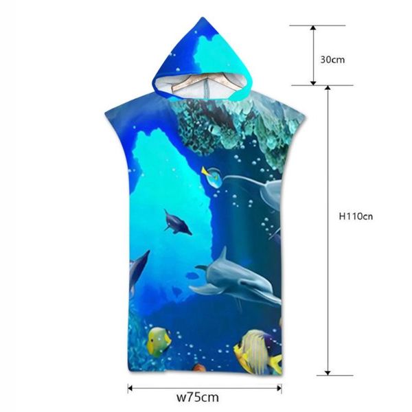 

towel hooded bath ocean series beach microfiber