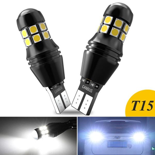 

emergency lights 2pcs t15 w16w led canbus bulbs on cars automotive goods auto backup reverse for e60 e61 e90 f11 e70 mini cooper r56
