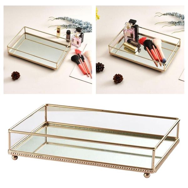 

rectangular dresser vanity mirror tray dresser make up perfume desk organizer