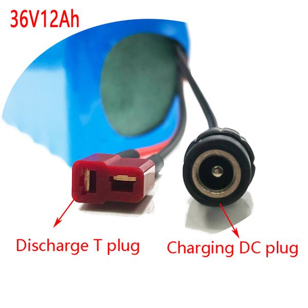 

2021 vakaumus new/36v battery pack ebike 18650 42v with 15 a bms t plug high capacity 12ah 10s 4 p for motor