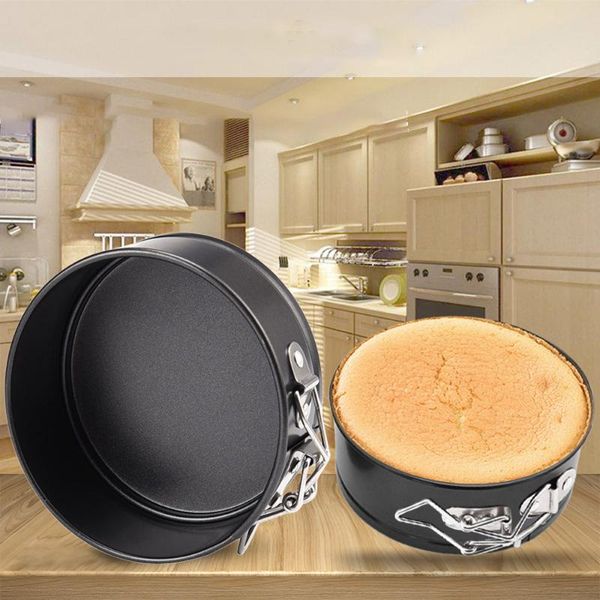 

kitchen bakeware cake mould mini round cake tin non stick spring form loose base baking pan tray oven baking cooking tools#40
