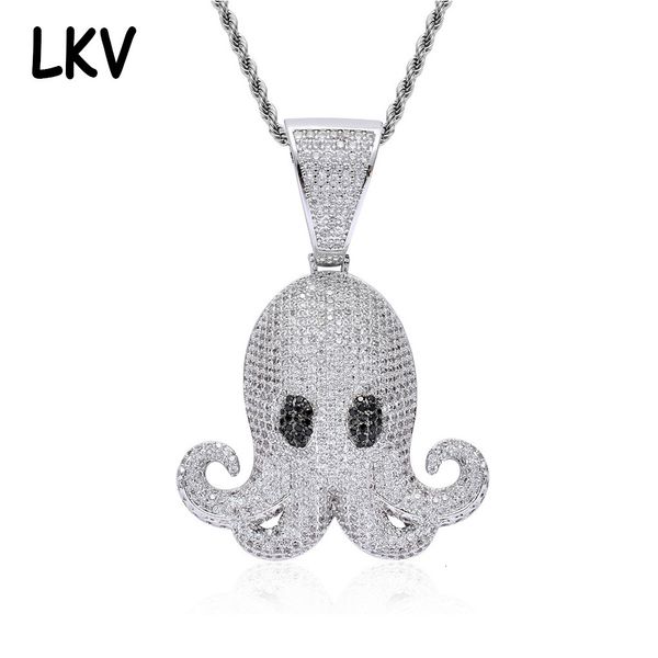 

ins hip hop accessories ocs pendant hiphop men's and women's mini set zircon simple necklace, Silver