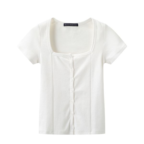 

women's t-shirt slim girls soft bomb cotton tshirts 2021 summer fashion ladies elegant knitted vintage women chic tees sweet, White