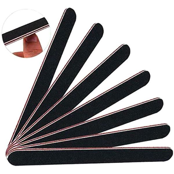 

nail files care double sided 100 180 grit acrylic black buffering 10pcs