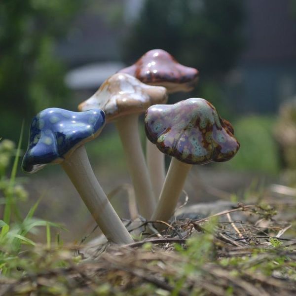 

garden decorations decoration mushroom ceramics flower plug outdoor one piece