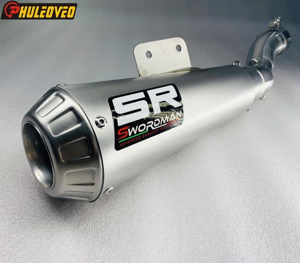 

motorcycle exhaust system for f900r muffler link pipe stainless steel escape demper connect middle