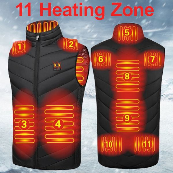 

men's and women's vt, smart warm et with usb, black, winter, 11 piec, Black;white