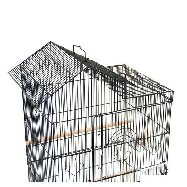 

39" steel bird parrot cage canary parakeet cockatiel w wood jllkjz trustbde